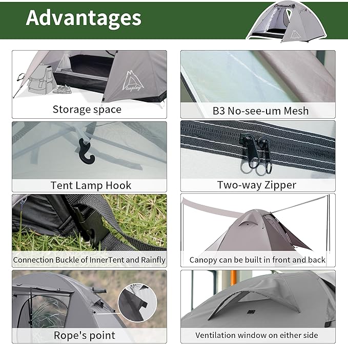 Camping Tent Easy Setup 1-2-8-10 Person Waterproof and Portable Tent for Camping Hiking Outdoor