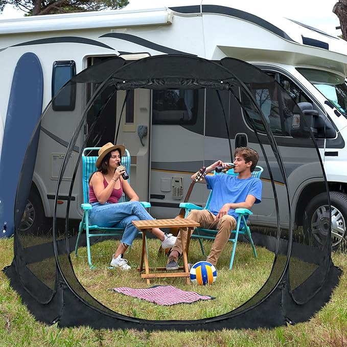 Alvantor Pop Up Screen Tent House Room Instant Outdoor Camping Canopy Sun Shelter Gazebo for Patio Backyard &amp Deck Privacy Tent(2-10 People 8'x8' 10'x10' 12'x12')