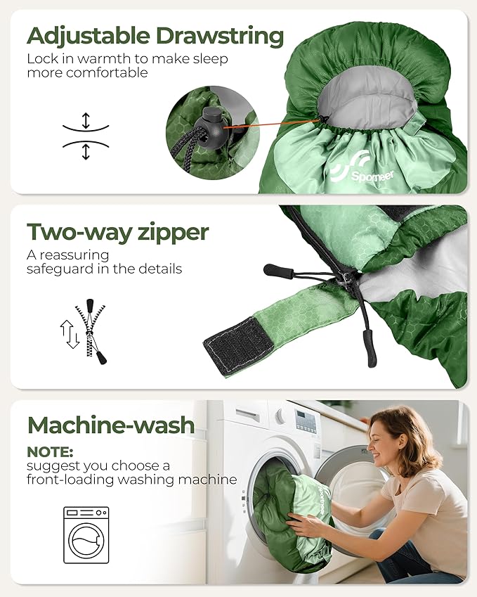 Sportneer Sleeping Bag for Adults &amp Kids Cold Weather &amp Warm Waterproof Camping Sleeping Bag Compact Portable for Camping Hiking &amp Travel
