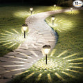 Ensenior 12-Pack Solar Lights Outdoor 14.17 Auto ON/Off 3000K LED Solar Garden Lights for Pathway Yard Patio Walkway Planter Waterproof Energy-Efficient Landscape Lighting