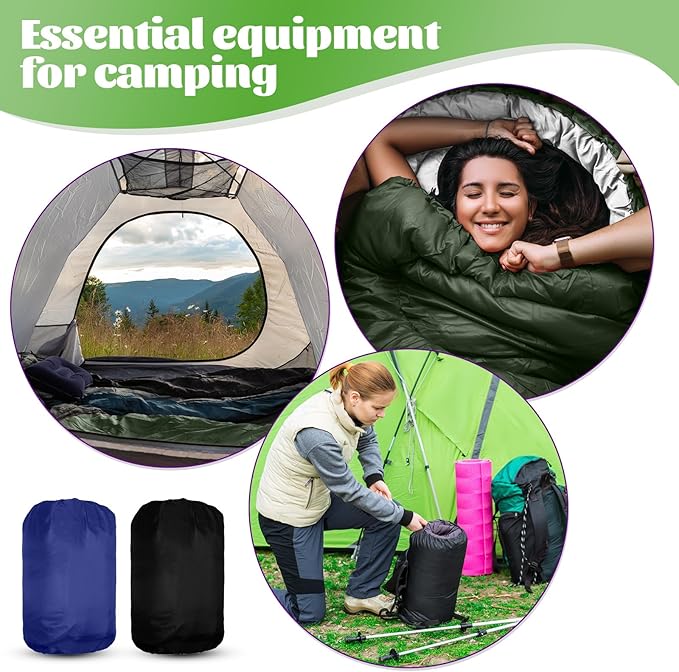 Macarrie 6 Pack Bulk Sleeping Bags for Homeless Donation 0 Degree Waterproof Sleeping Bags with Compression Sack for Adults Winter Cold Weather Care Camping Hiking Emergency