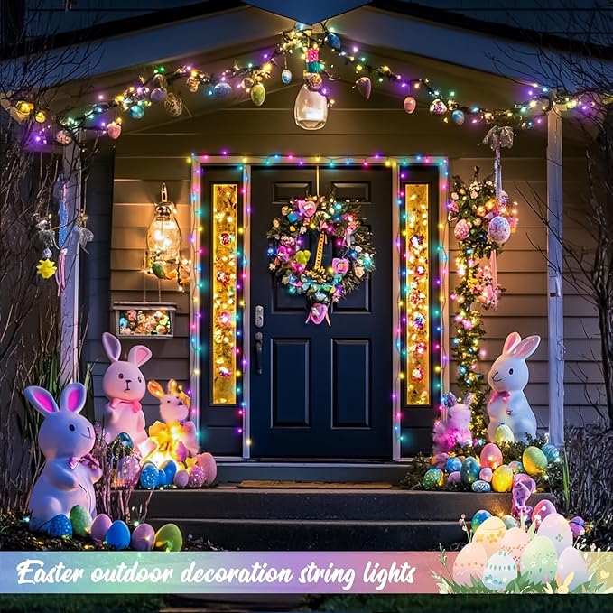 JMEXSUSS 2 Pack Solar String Lights Outdoor Waterproof Total 400 LED 151FT Solar Christmas Lights Outdoor 8 Modes Christmas Light for Outside Patio Yard Tree Decorations Pastel Multicolor