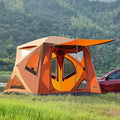 TIMBER RIDGE Instant Pop-Up Weather Resistant Camping Hub Tent Easy 60 Second Set-Up Portable 4 Person Tents for Outdoor Camping Picnicking Orange