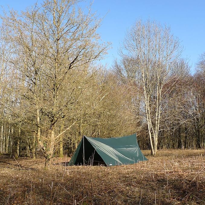 DD Hammocks - DD Tarp 5x5 - Olive Green (16ft x 16ft) - 100% Waterproof Lightweight &amp Multifunctional Rainfly Extra Large Tarp Tent Group Shelter for Camping Day Trips Adventure &amp Scouts