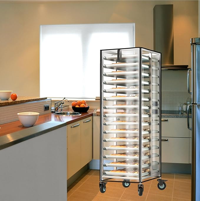 Bread Pan Rack Cover28 Lx23 Wx64 H (Transparent 28 “ x 23 ” x 64 )