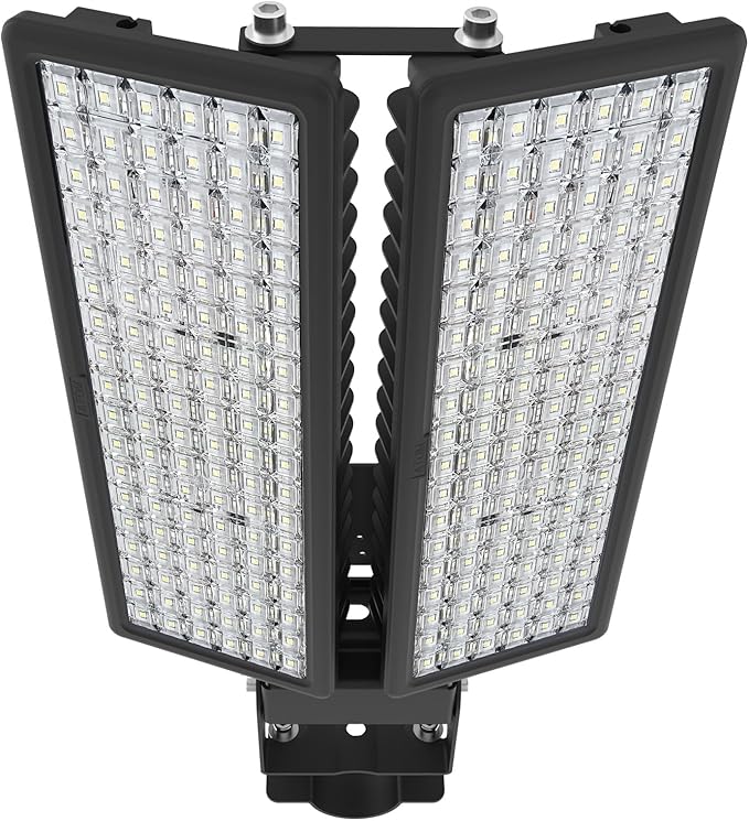 200W LED Flood Light Outdoor 28000LM Stadium Lights Outdoor LED 6500K Parking Lot Light IP67 Waterproof Street Lights Adjustable Angle Arena Lighting for Garden Court