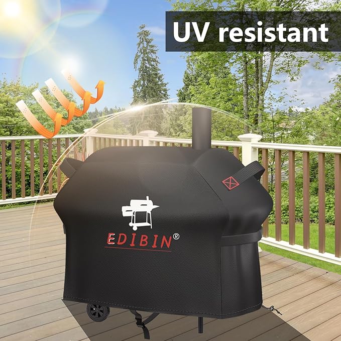 Grill Cover for Royal Gourmet CC1830W 30 Inch Charcoal Grill Smoker Griddle Cover for Royal Gourmet CC1830S 30/CC1830SC Outdoor Gas GriddleWater-Resistant BBQ Cover