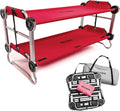 Disc-O-Bed Youth Double Cot Kid-O-Bunk Modular for Bunk Beds Dual Cots or Bench with 2 Carry Bags for Portable Transport
