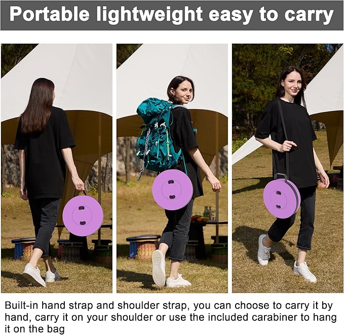 2026 Upgraded Portable Folding Stool Collapsible Stools 600lbs Max Weight Lightweight But Sturdy Telescoping Foldable Camping Stool for Outdoor Fishing Hiking Travel BBQ