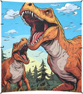 Camping Sun Shelters Two Roaring Dinosaurs Beach Canopy 126 * 110.2in