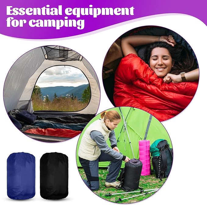 Macarrie 6 Pack Bulk Sleeping Bags for Homeless Donation 0 Degree Waterproof Sleeping Bags with Compression Sack for Adults Winter Cold Weather Care Camping Hiking Emergency