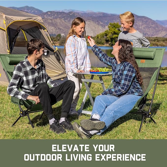 FanttikOutdoor Zeta L8 Max Camping Chair Portable &amp Lightweight Multi-Angle Adjustable Supports up to 250 lbs Comfort-Driven Design High Strength Camping Chair for Travel Hiking Fishing Gr