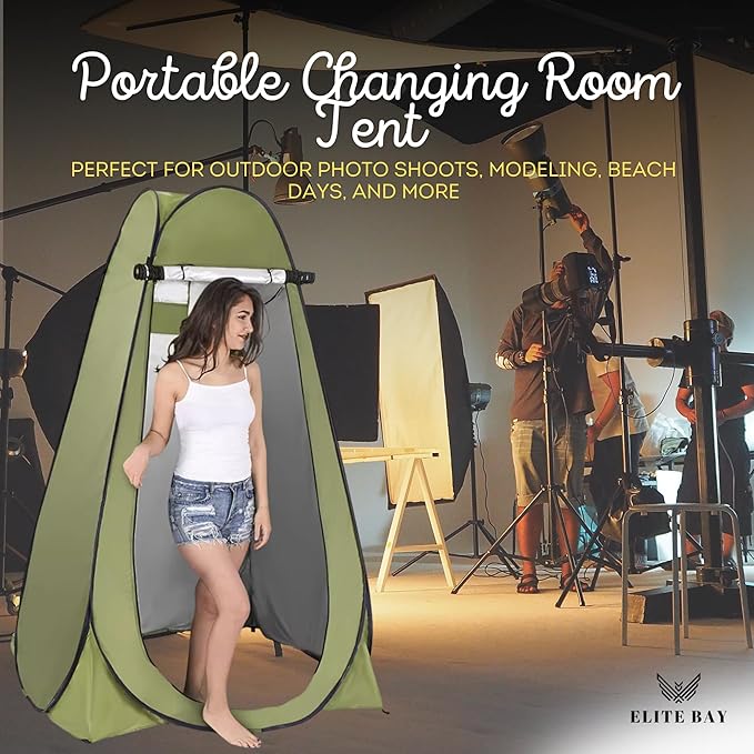 Waterproof Tent with Two Windows – 170T Polyester Lightweight Shelter for Outdoor Hiking &amp Beach | Single &amp Double Size Options | Easy Setup | Portable Green Pop-Up Tent for 1-2 Persons