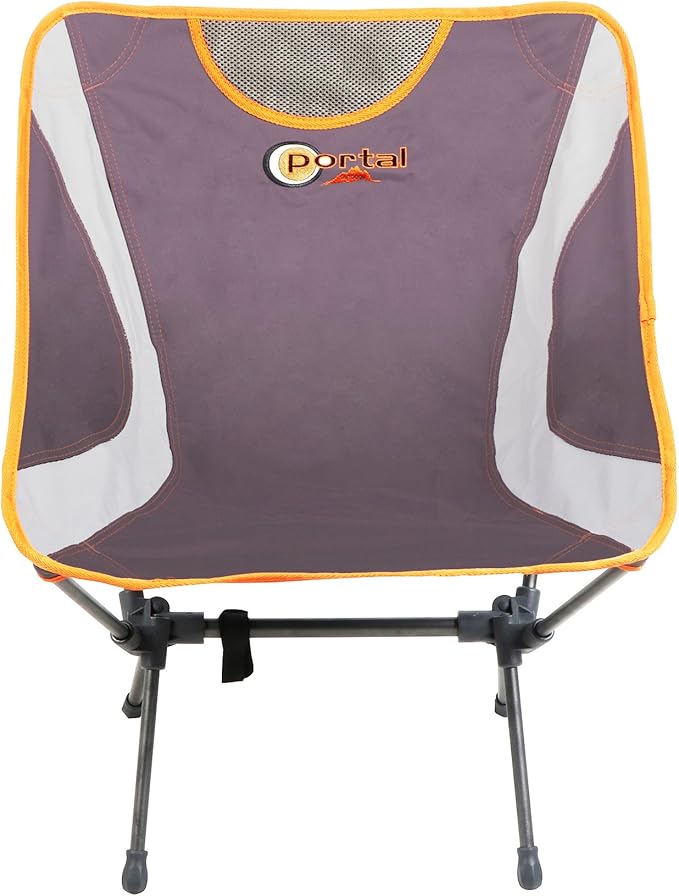 Portal Lightweight Portable Backpacking Chair Small Folding Compact Camping Chairs for Adults Outdoor Lounge Chairs with Carry Bag for Travel Hiking Beach Picnic Lawn Supports 225lbs