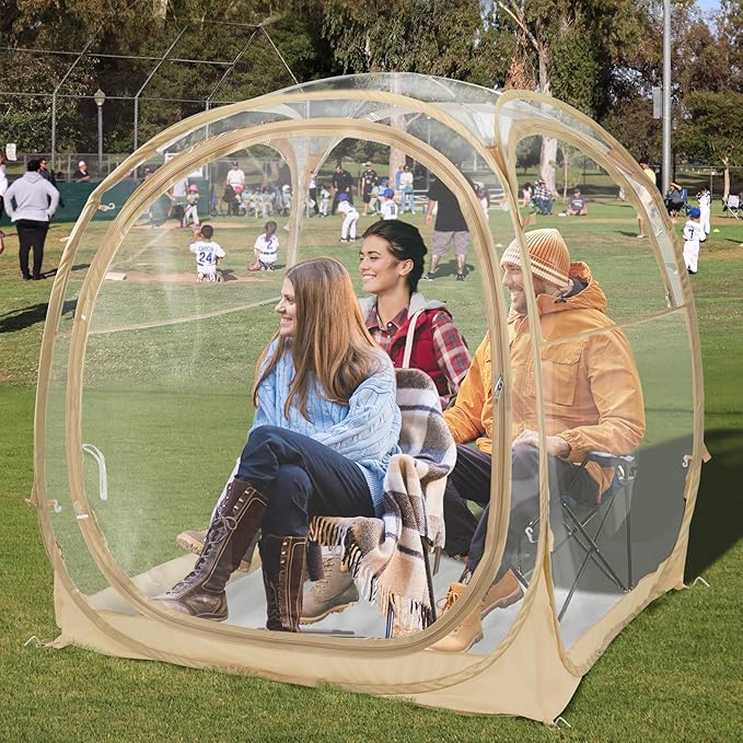 EighteenTek® Pod All Weather Sports Tent with Attached Floor Instant Outdoor Bubble Tent Rainproof Camping Sun Shelter for Sports Events Camping Fishing Cheering 1-4 Person