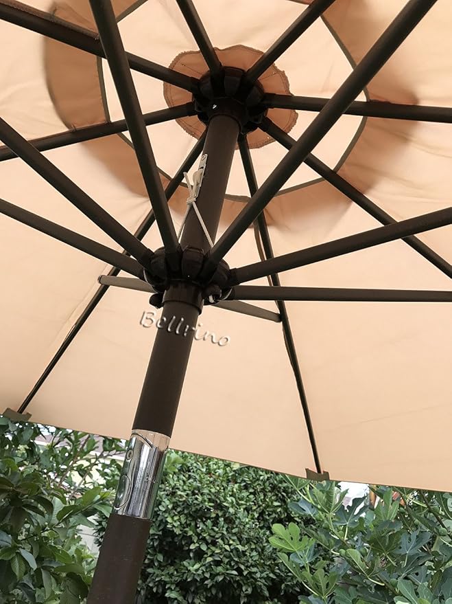 BELLRINO DECOR Replacement  STRONG &amp THICK  Umbrella Canopy for 9ft 6 Ribs (Canopy Only) (BEIGE)