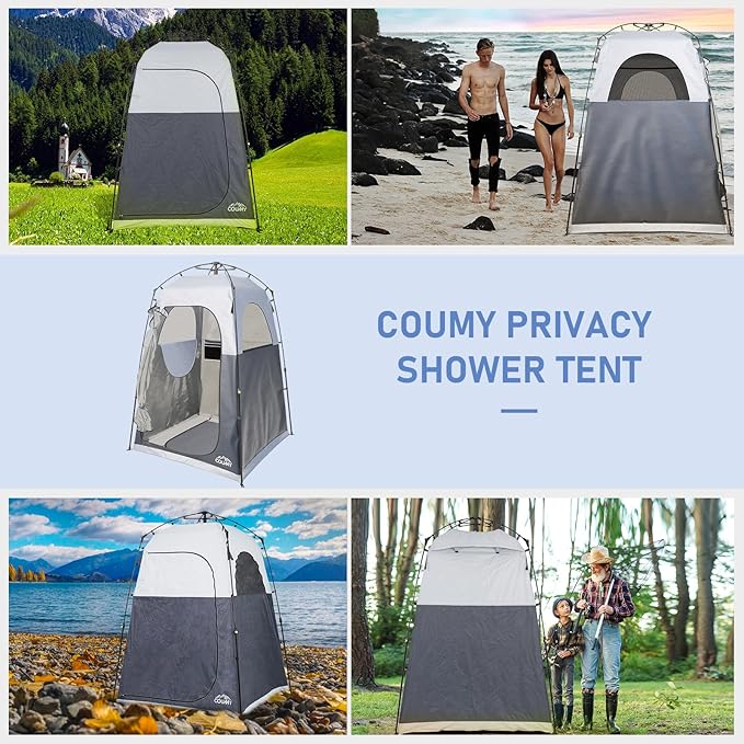Instant Camping Shower Tent Privacy Shelter Portable Outdoor Sun Shelter for Camping Beach Hiking Fishing 1 Room/2 Rooms