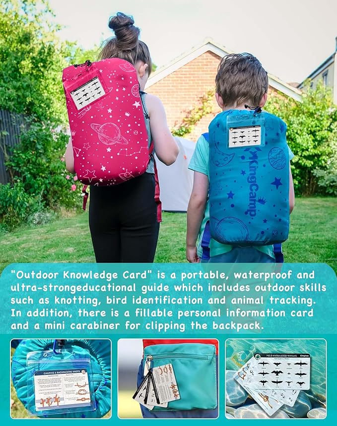 KingCamp 45°F Kids Sleeping Bag Lightweight Waterproof &amp Compact Flannel Sleeping Bags Cold Weather &amp Warm Youth Essentials Gear Accessories for Camping Fits 10-12 Children up to 4'7-5'5 T