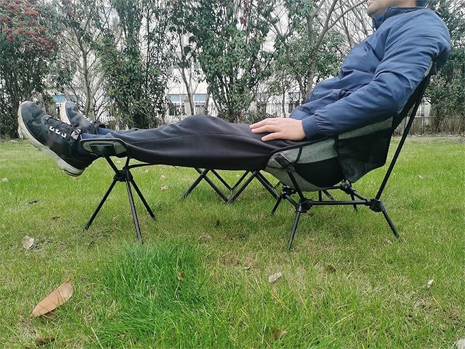 Portable Camping Chair Foot Rest Stool Lightweight Heavy Duty Folding Outdoor Picnic Beach Travel Fishing BackpackingDurable 600D Oxford ClothSturdy Aluminum Alloy Framewith Carry Bag