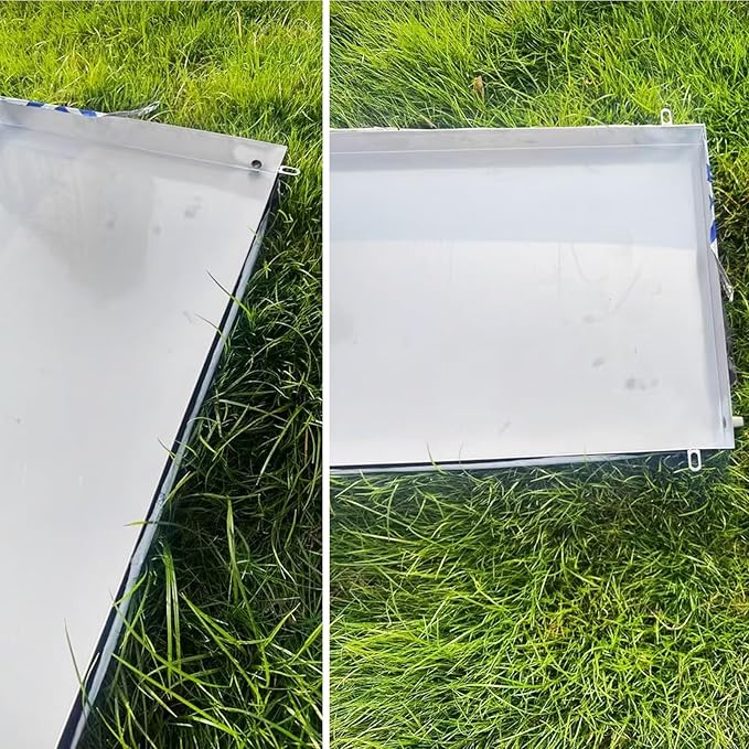 304 Stainless Steel Drip Pan for AC Units - Durable Water Catcher &amp Oil Tray Easy to Clean Portable Design for Outdoor Commercial &amp Residential Use (110x20cm)