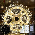 Fairy Lights Plug in 65Ft 1000LED Warm Christmas Wreath Twinkle Lights with Timer Remote Waterproof Firecracker Firefly Cluster String Light for Bedroom Graland Party Tree Decor Black Wire