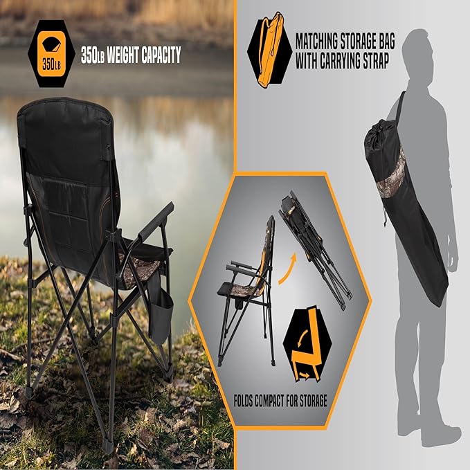 Allen Company Vanish Padded Armchair with Backrest Realtree Edge Camo