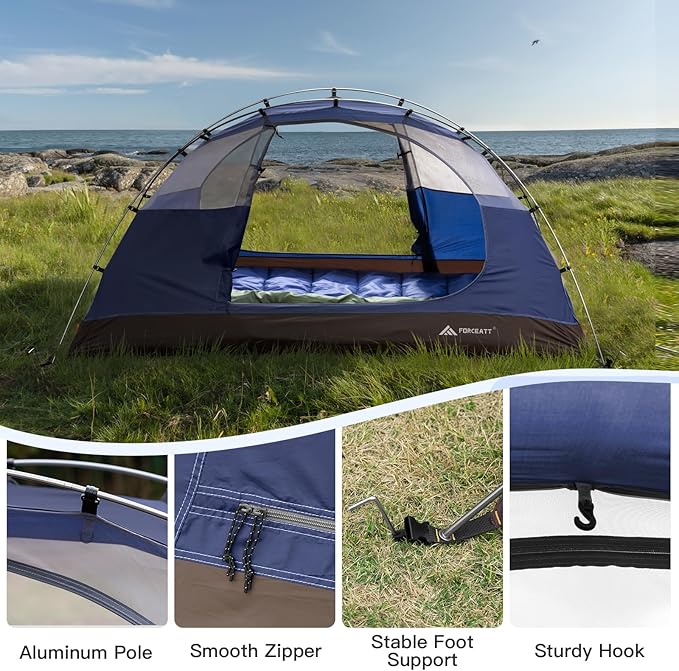 Forceatt Camping Tent 2 Person Backpacking Tent Waterproof &amp Windproof Ultralight Instant Tent with Rain Fly for Camping Hiking Outdoor