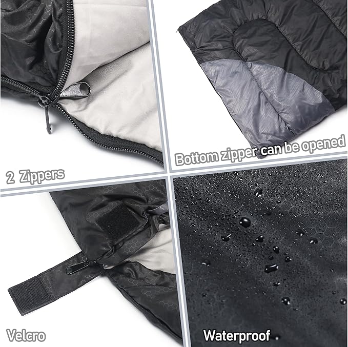 tuphen- Sleeping Bags for Adults Kids Boys Girls Backpacking Hiking Camping Microfiber Liner Cold Warm Weather 4 Seasons Indoor Outdoor Use Lightweight &amp Waterproof