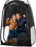Sportneer XL Pop Up Sports Tent 46 L x 46 W x 63.5 H Clear TPU Outdoor Shelter for 1 Adult &amp 1 Child All-Weather Warm Bubble Pod with Instant Setup Wind &amp Rain Protection for Spectators