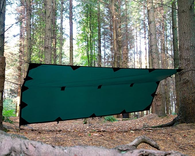 DD Hammocks - DD Tarp S - Olive Green (9ft x 5ft) - 100% Waterproof Lightweight Compact &amp Multifunctional Rainfly Tarp Tent Bivvi Day Shelter for Camping Backpacking Bikepacking Adventure &amp Hi