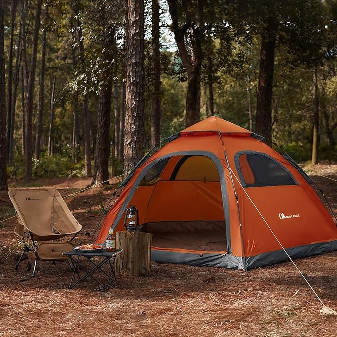 MOON LENCE Pop Up Camping Tent 3-4 Person Portable Automatic Instant Tent Windproof for Camping Hiking Mountaineering