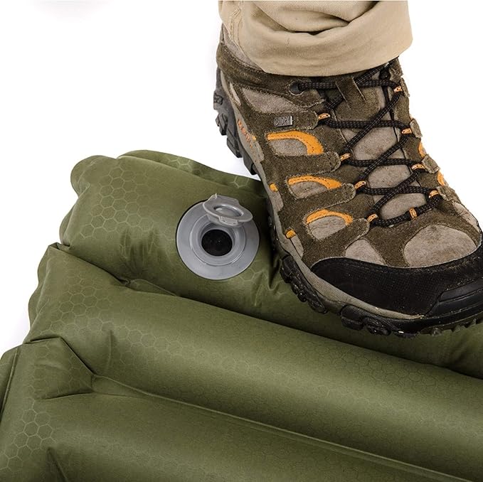 Snugpak Basecamp Ops Air Mat with Built in Foot Pump and Non-Slip Bottom