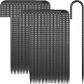 J Hook Rebar Stakes 12 Inch 55 Pack 5/16 Inch Diameter Heavy Duty Steel Tent Stakes Black E-Coated Anti-Rust Ground Anchors for Fencing Tarp Outdoor Decorations Inflatables Bounce House