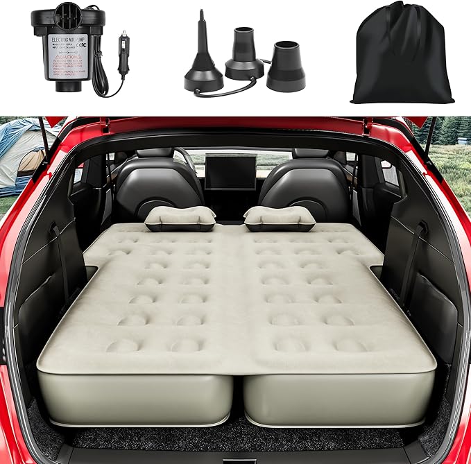 YITAHOME SUV Air Mattress with Pump Pillows Carry Bag &amp Repair Kit 10 Inflatable Car Camping Bed for SUV Jeep Wrangler 4Runner &amp Mid-to-Large SUVs Gray