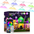 Permanent Outdoor Lights 350ft RGB+IC Outdoor String Lights App Control IP67 Waterproof120 Scene Modes Decorations for Home Christmas LightsHalloweenHoliday DailyBirthdayParty( 175ft*2pack)