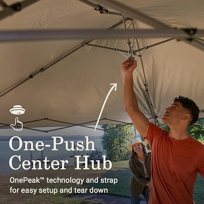 Coleman Oasis Lite Pop-Up Canopy Tent with Side Wall Attachment Portable Shelter with Easy Setup &amp Takedown Wheeled Carry Bag Included 7x7/10x10ft Sizes