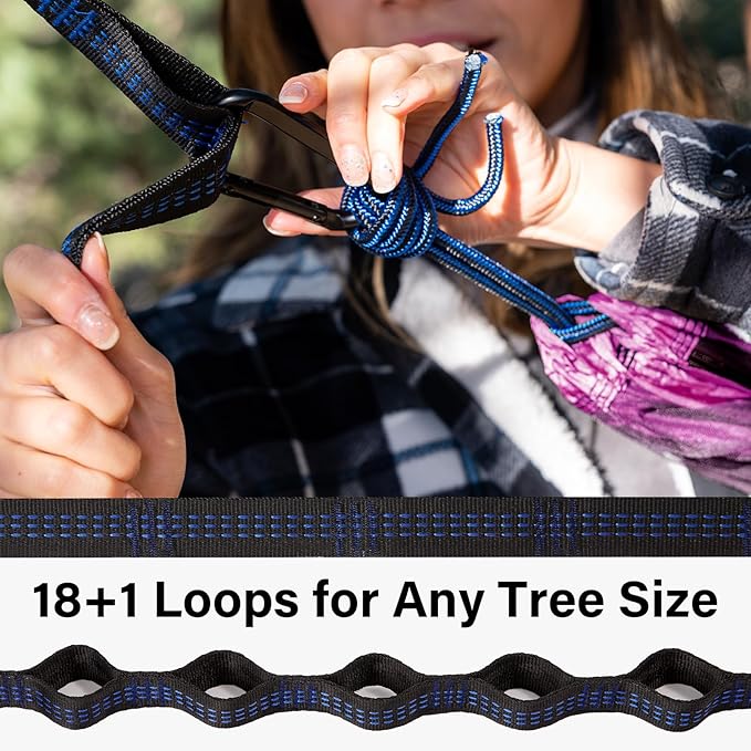 Kootek Camping Hammock Portable Hammocks with Tree Straps &amp Attached Carry Bag Camping Essentials Gear Perfect for Outside Indoor Hiking Beach Backpack Travel