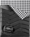 XL Queen Size 2 Person Double Sleeping Bag for Adults Lightweight Compact with Flannel Liner &amp Thermolock Draft Tube Machine Washable All Season Camping Travel