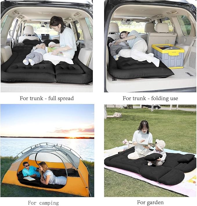 Air Mattress for Toyota Wigo 2014 2015 2016 2017 Portable Foldable Car Inflatable Mattress with Air Pump for Home Car Travel CampingF