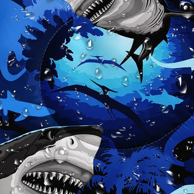 BailiPromise Shark Printed Camping Sleeping Bags3 Season Warm &amp Cool WeatherLightweightWaterproof Sleeping Bags for Adults &amp KidsTravelingand OutdoorsCamping Gear Equipment31x90inch St