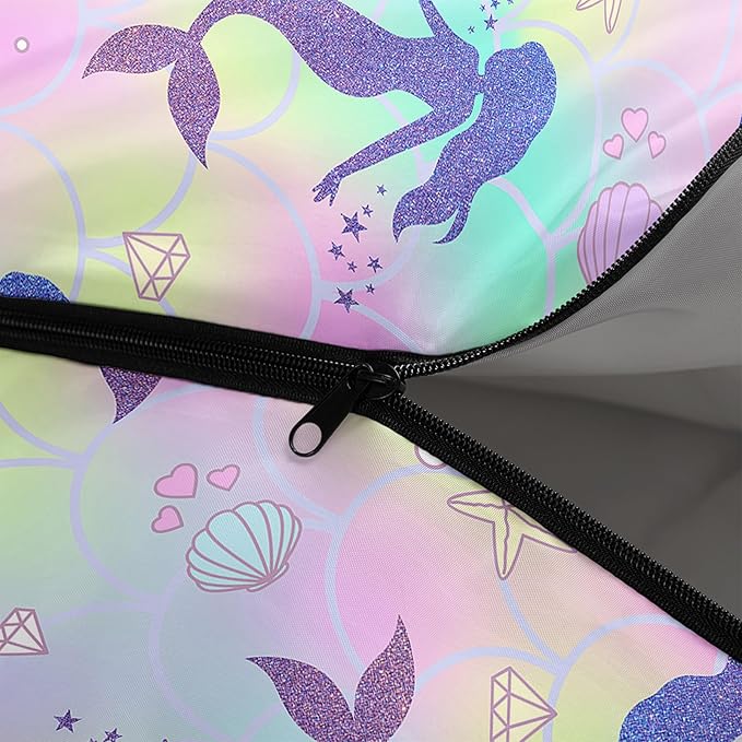 Sleeping Bags for Adults Youth Kids3D Printing Camping Sleeping Bag for Girls Boys Lightweight Waterproof Cold/Warm Weather Sleeping Bag for 3 Seasons