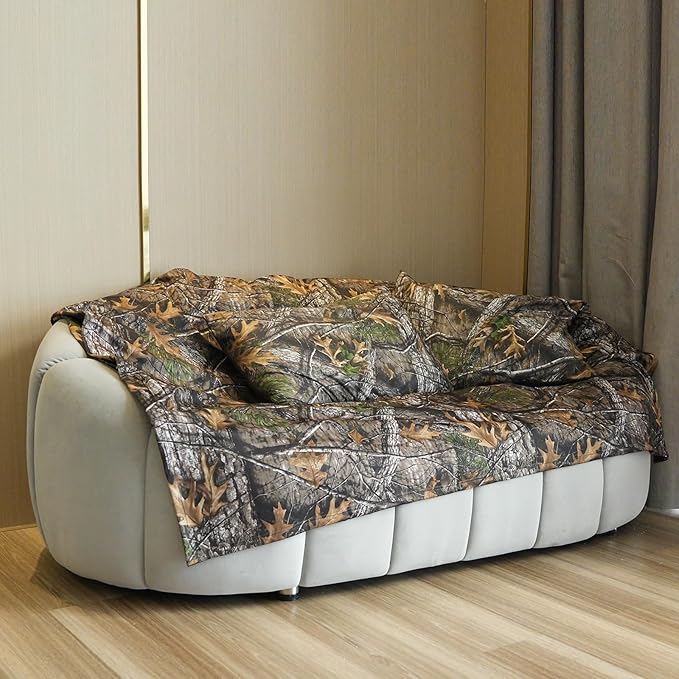 LOOGU Camo Blanket Waterproof Insulation Poncho Liner for Outdoor Camping Hiking Hunting Survival Backpacking Picnicking