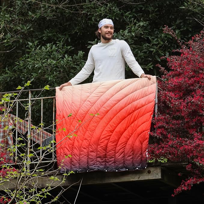 Camping BlanketPuffy Lightweight Outdoor Blanket for Traveling Stadium Hiking Picnics