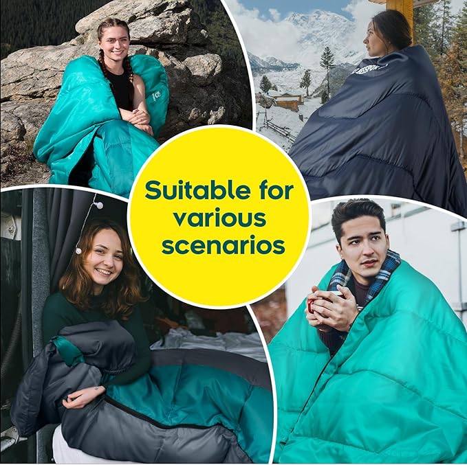 Bessport Sleeping Bag Winter | Flannel Lined 18℉ - 32℉ Extreme 3-4 Season Warm &amp Cool Weather Adult Sleeping Bags Large | Lightweight Waterproof for Camping Backpacking Hiking