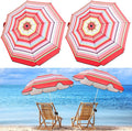 Buryeah 2 Pcs Automatic Chair Umbrella with Universal Clamp 44 UPF 50+ Portable Clamp on Beach Chair Adjustable Wheelchair Umbrella for Outdoor Patio Parasol