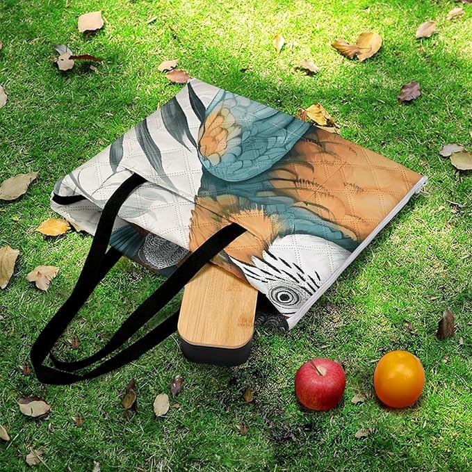Zipper Birds in The Jungle Style Picnic Mat Suitable for Travel Camping Park Or Home Use