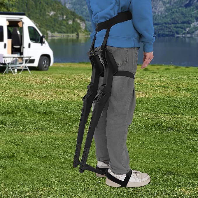 Adjustable Wearable Chair Invisible Seat Lightweight Wearable Exoskeleton Seats with Shoulder Bag and Seat Straps Wearable Stool for People Who are 4.59-6.89ft Tall