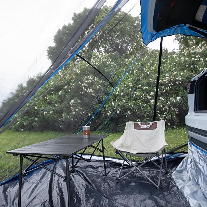 SUV Tent for Camping and Hiking Lightweight with Rainfly and Tent Stakes 6' x 6.5' Universal Tailgate Tent for Cars SUVs Trucks Hatchbacks