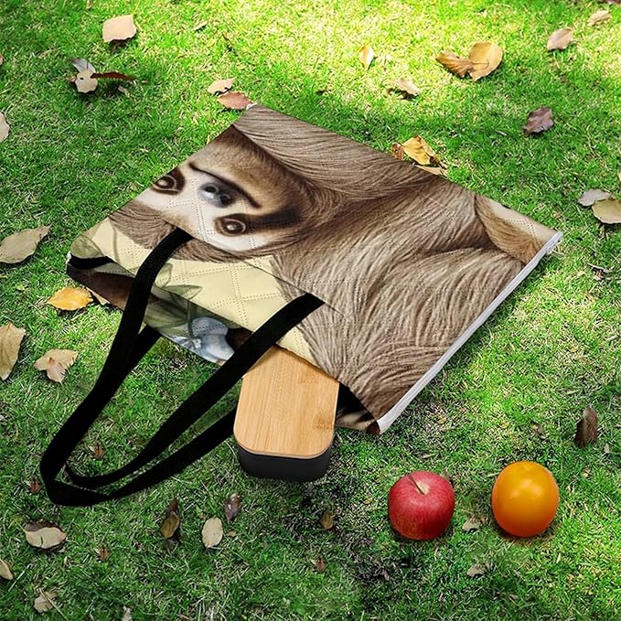 Zipper Sloth Family Style Picnic Mat Suitable for Travel Camping Park Or Home Use
