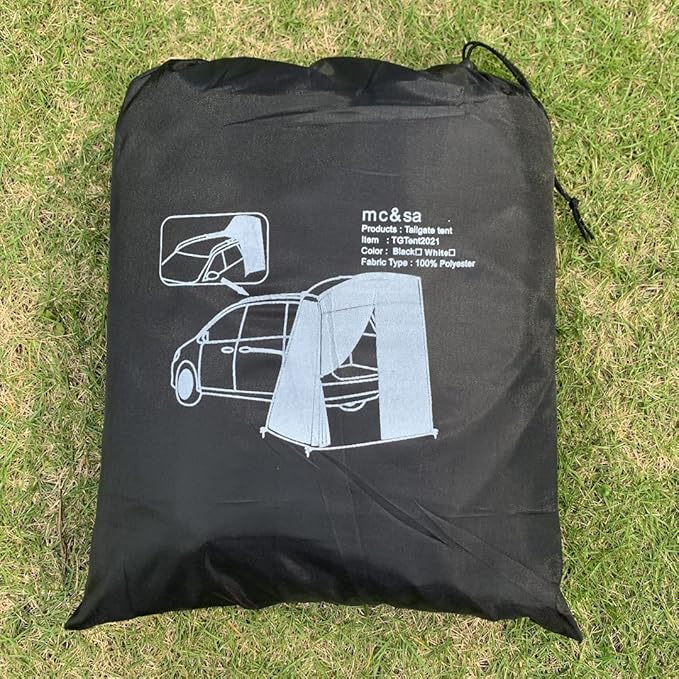 SUV Tailgate Shelter Tent Privacy Shelter Waterproof Black Portable Changing Room for Biking Toilet Shower Sleeping Beach Swimming L:W:H:4.9ft:4.9ft:7.5ft 6pcs Tent Pegs to fix
